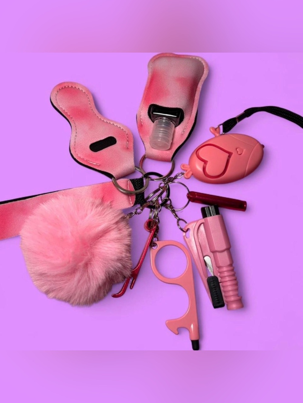 Pink Women’s Key & Card Holder Accessory Set - Brand: